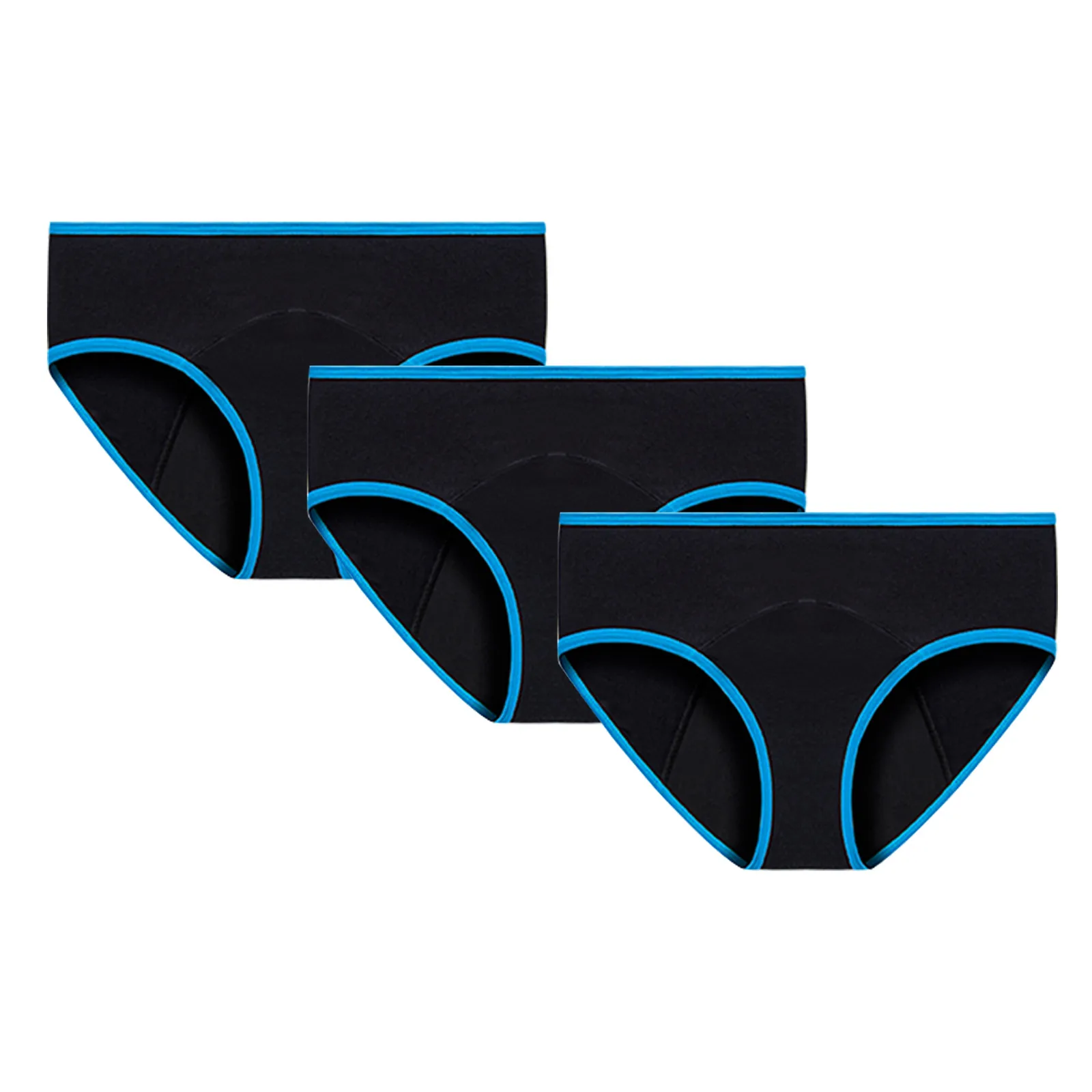 3 قطعة ملخصات الفسيولوجية النسائية فتاة سراويل الحيض السيدات فترة مانعة للتسرب اللباس الداخلي منتصف الخصر الحرير الجليد الملابس الداخلية