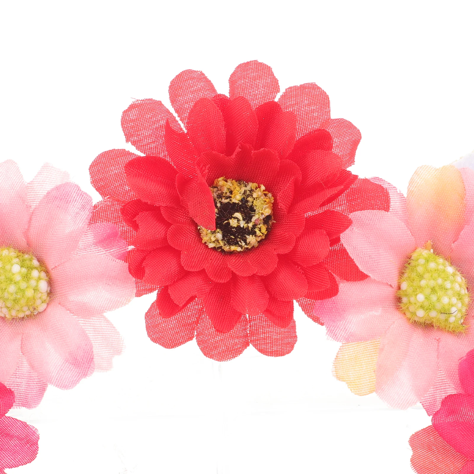 

Girls Cat Ears Headband Artificial Floral Flower Headdress Lightweight Comfortable Party Festival Hair Accessory