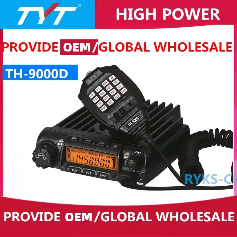 Tyt Th-9000d Vhf Uhf Mobile Radio 50w Mobile Transceiver 220-260mhz 66-88mhz Mono Band Fm Mobileradio Gold