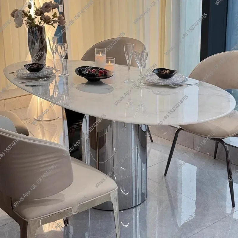 

Mobile Kitchen Dining Table Restaurant Marble Side Desk Table Study Luxury Modern Gaming Poker Mesas De Comedor Home Furniture