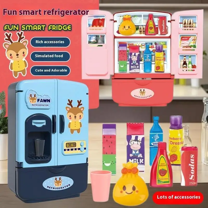 ホームアクセサリーギフト - ミニチュアシミュレーション冷蔵庫、キッチン家具、子供用教育玩具