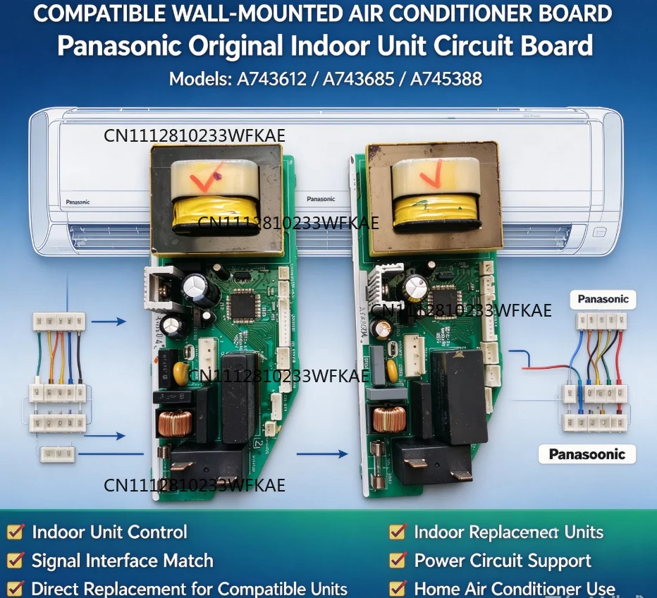 Suitable for Panasonic air conditioner accessories on-hook circuit board computer board A743612 A743685 A745388