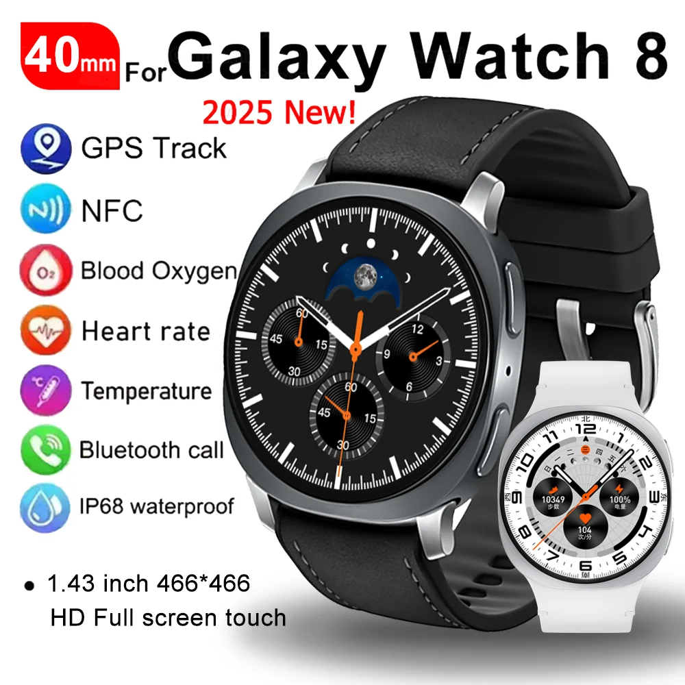

2025NEW GPS NFC Watch 8 Mini Classic Smartwatch 1.29 inch Watch 8 Update 4GB Men Women Smart Watch Sprot Bluetooth Call Watches
