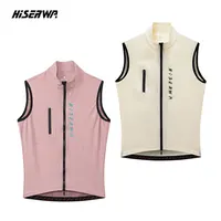 HISERWA-Chaleco de ciclismo para mujer, ligero, resistente al viento, transpirable, con cremalleras bidireccionales, chaleco de ciclismo, Jersey de ciclismo de carretera de alta calidad