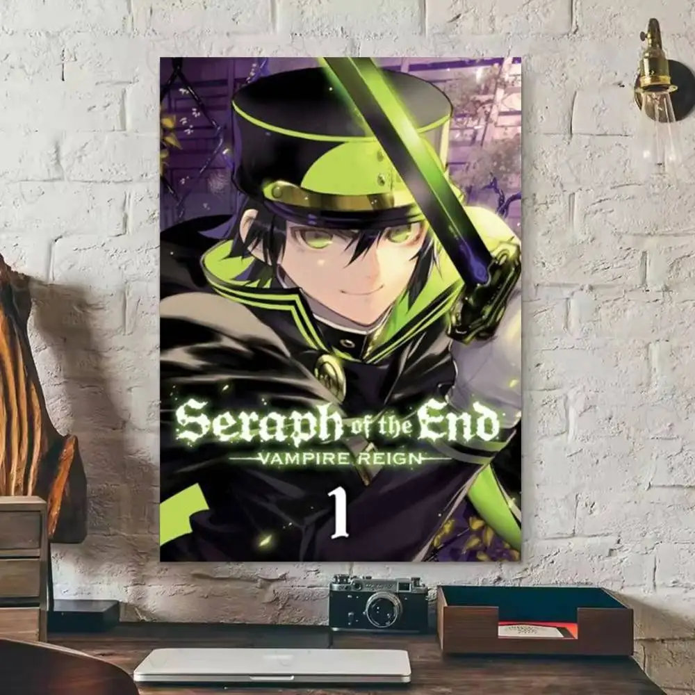 Seraph of the End Manga   Poster Waterproof HD Art Wall Decal Self-Adhesive Print