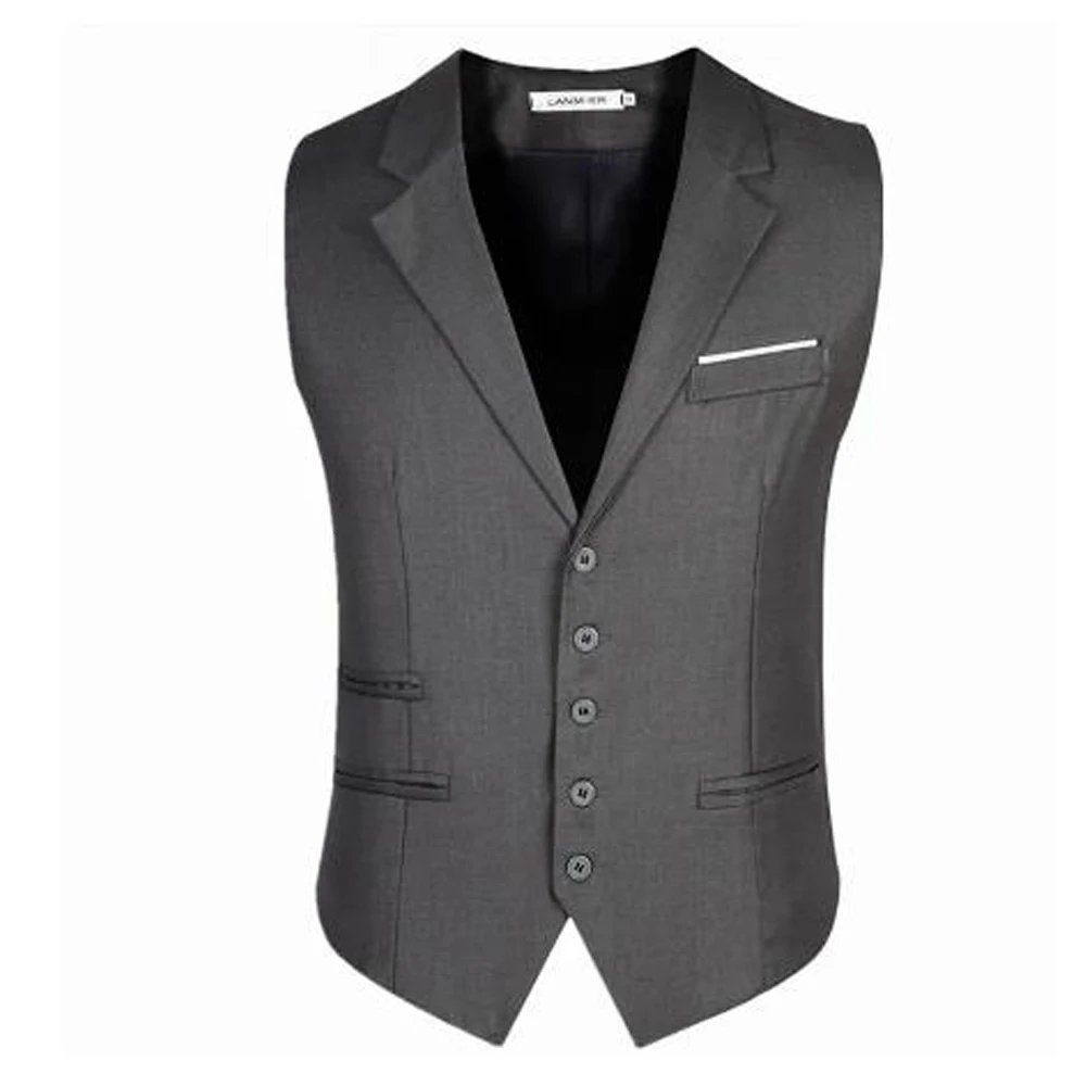 Lapel Waistcoat Vest Single Breasted Mens Suits High Quality Slim Fit Slim Male Suit Men Jackets Vests for Men Gilet Wedding