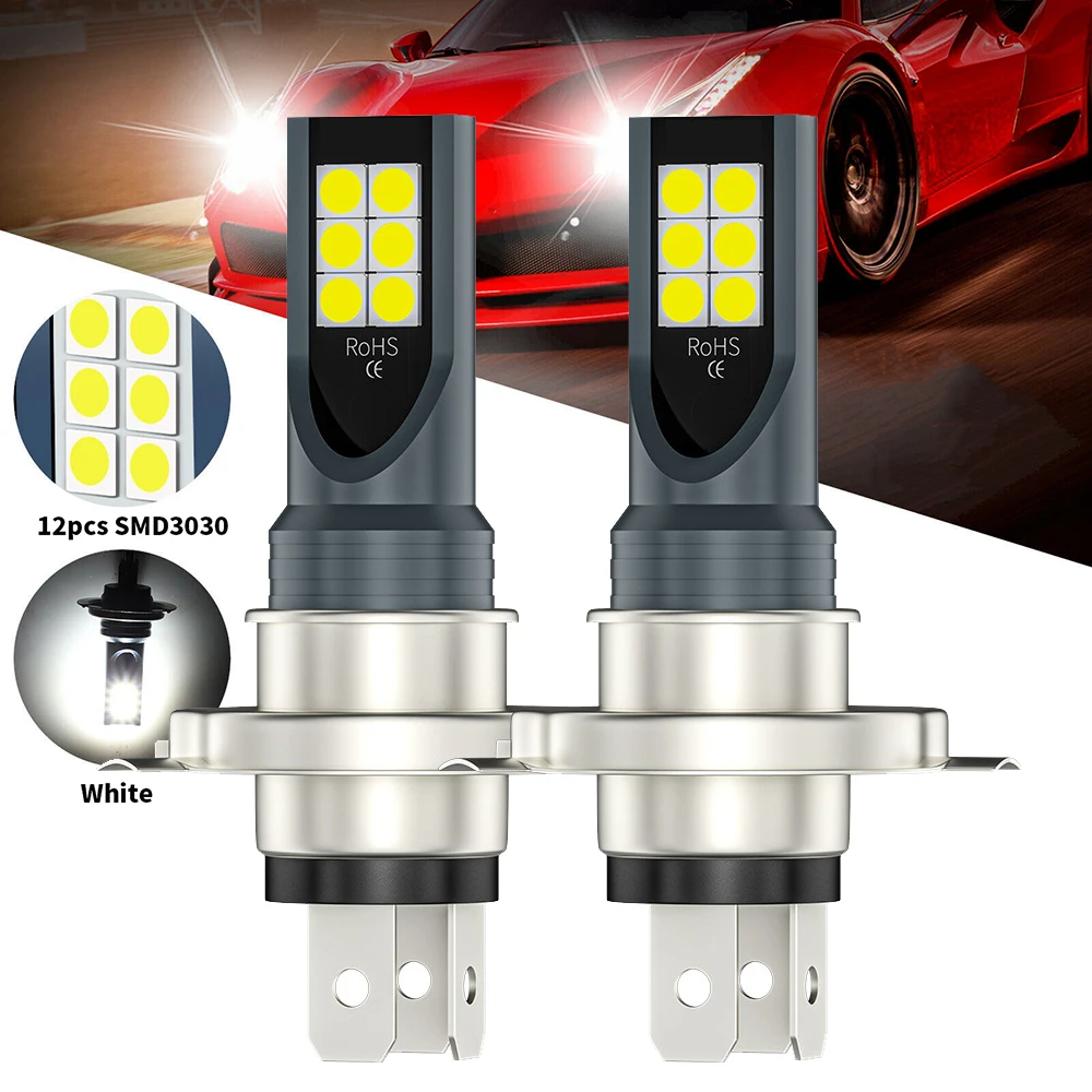 2pcs H4 H7 H11 H10 Turbo LED Car Headlight Bulbs 6000K PSX24W 9005 HB3 9006 HB4 H8 Auto Lights Automobile Driving Fog Lamp