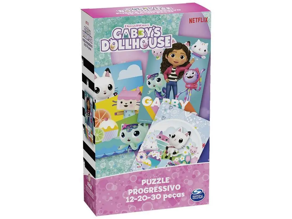 Gabbys Dollhouse Progressive Puzzle Kit