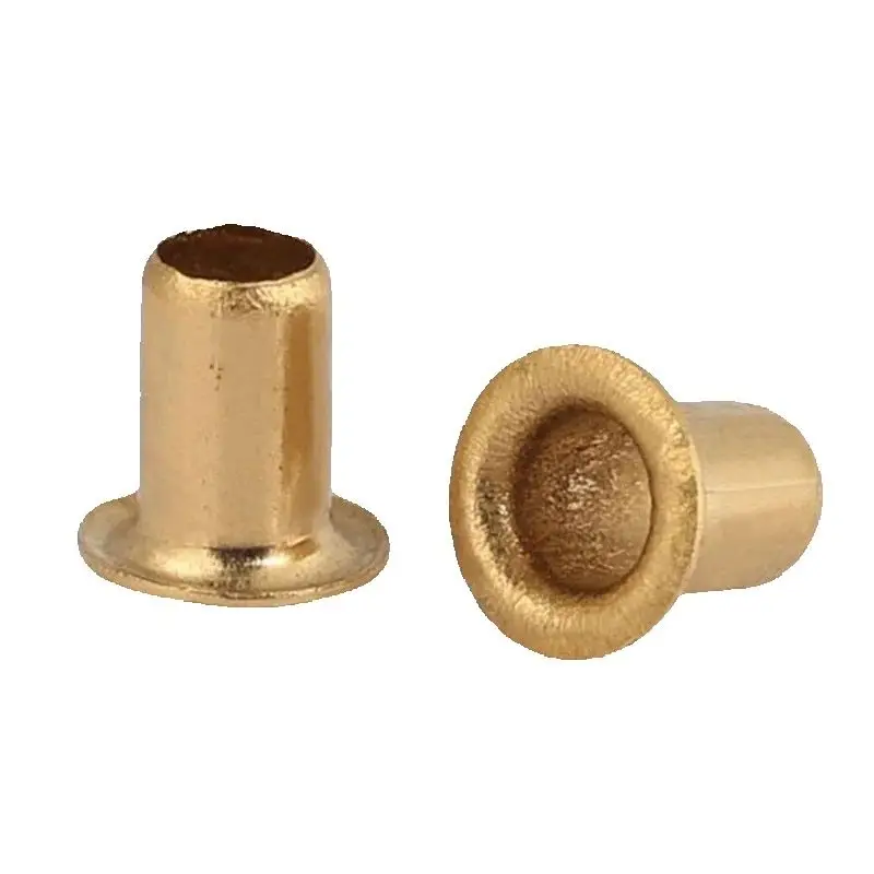 M2.5 Brass Copper Single Tube Hollow Tubular Rivet 2.5mm Diameter for PCB Assembly Electronic Component