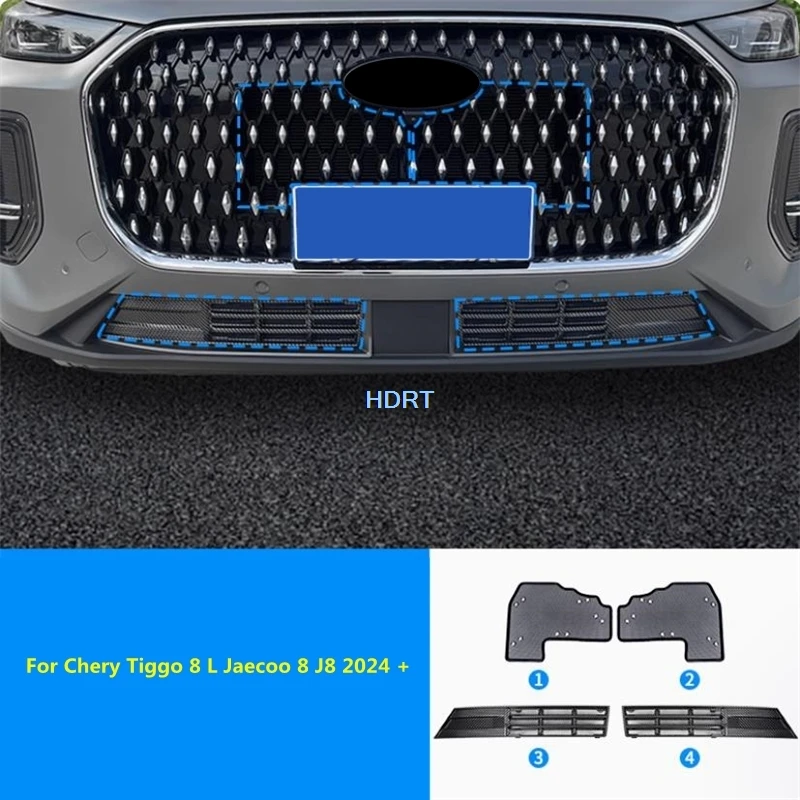 

Car Style Front Racing Grille Insect Screen Anti Bug Net Protector Decoration Accessories For Chery Tiggo 8 L Jaecoo 8 J8 2024 +