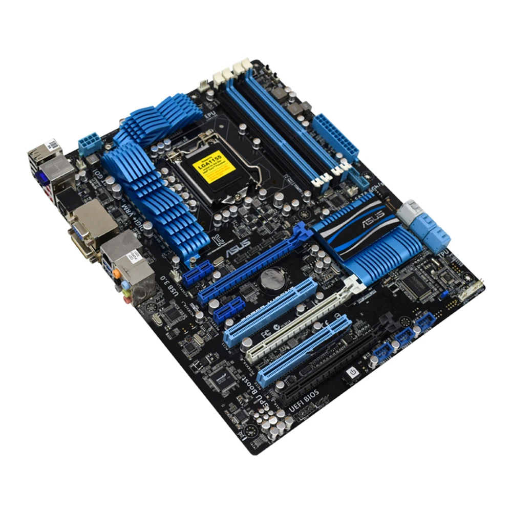 Imagem -04 - Placa-mãe Gen3 Chipconjunto Intel Z68 Lan Gigabit Intel 82579 Soquete do Cpu Lga1155 Suporta Core i7 i5 i3 oc Asus-p8z68-v