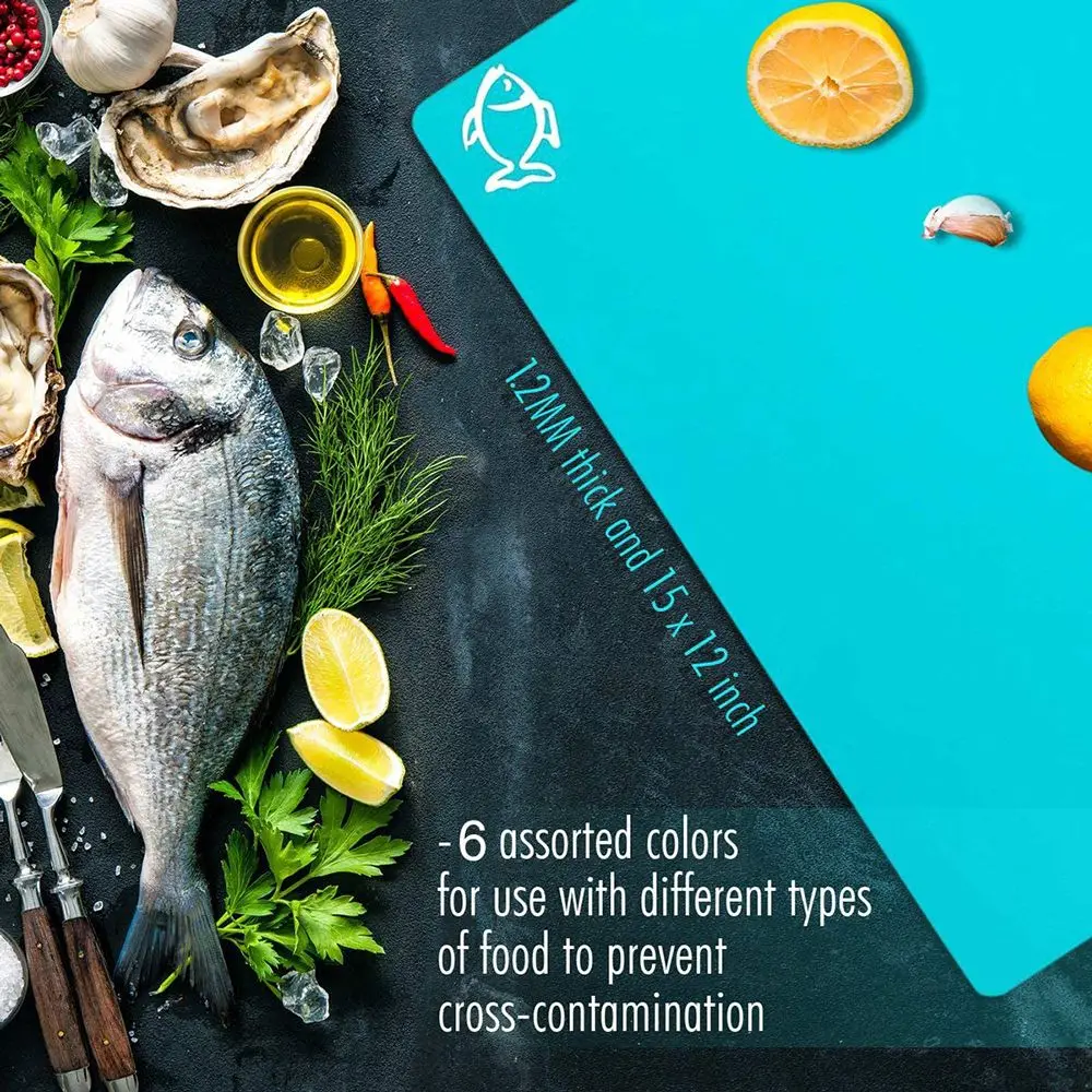Portable Cutting Mat Set Colorful Kitchen Cutting Board Flexible Non-Stick Easy Clean Modern Cutting Boards Kitchen Tools