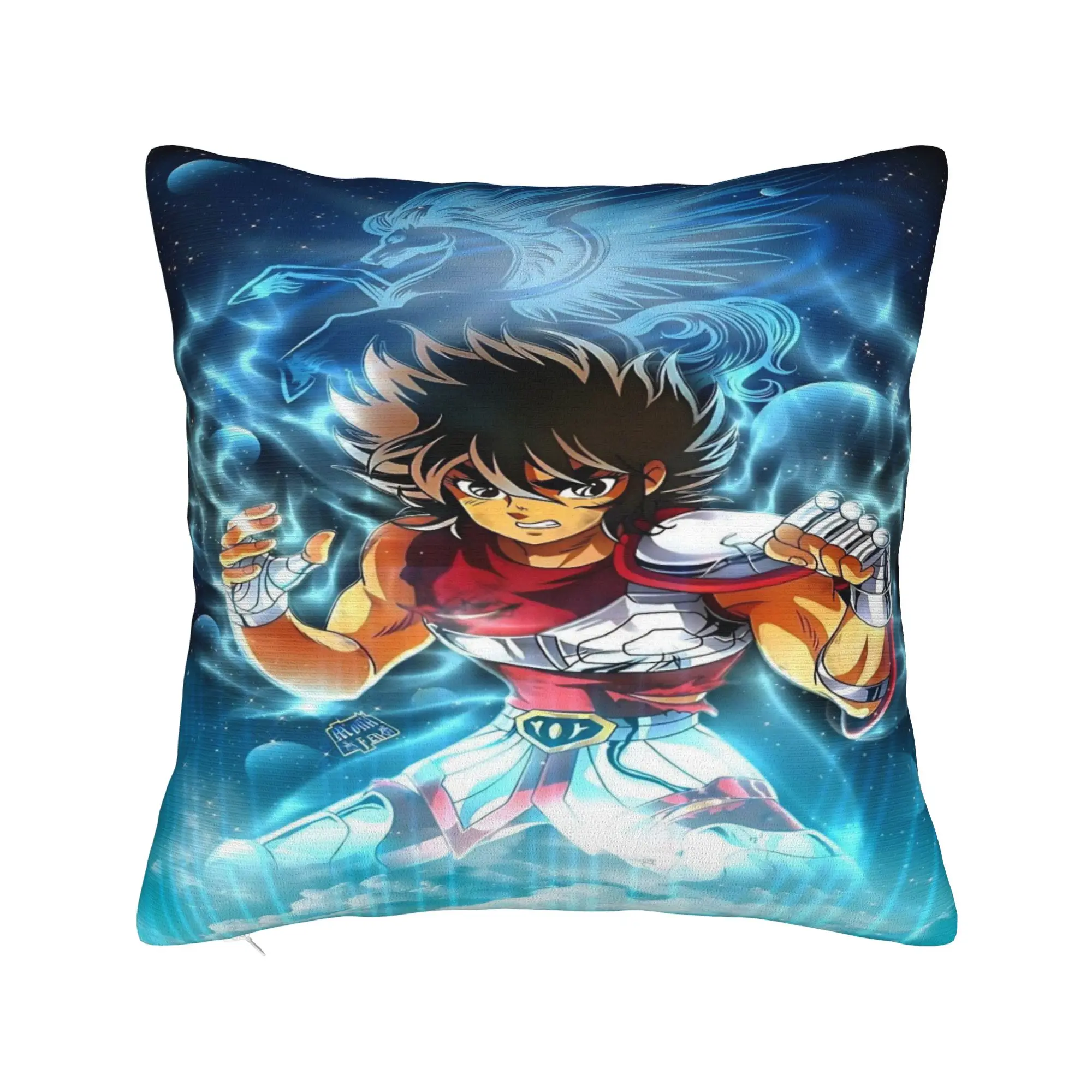 Saint Seiya Gold Saint Pillow Case  Comfy Pillow Cover Vintage Pillowcases For Sofa Couch Bed Living Room