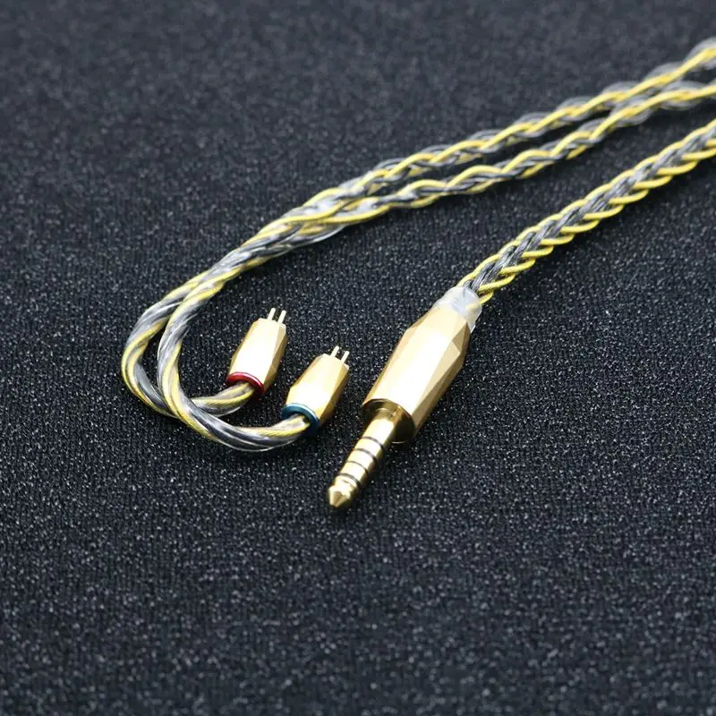 XINHS HS20 8-rdzeniowy pozłacany kabel hybrydowy z pojedynczym miedziane z kryształami