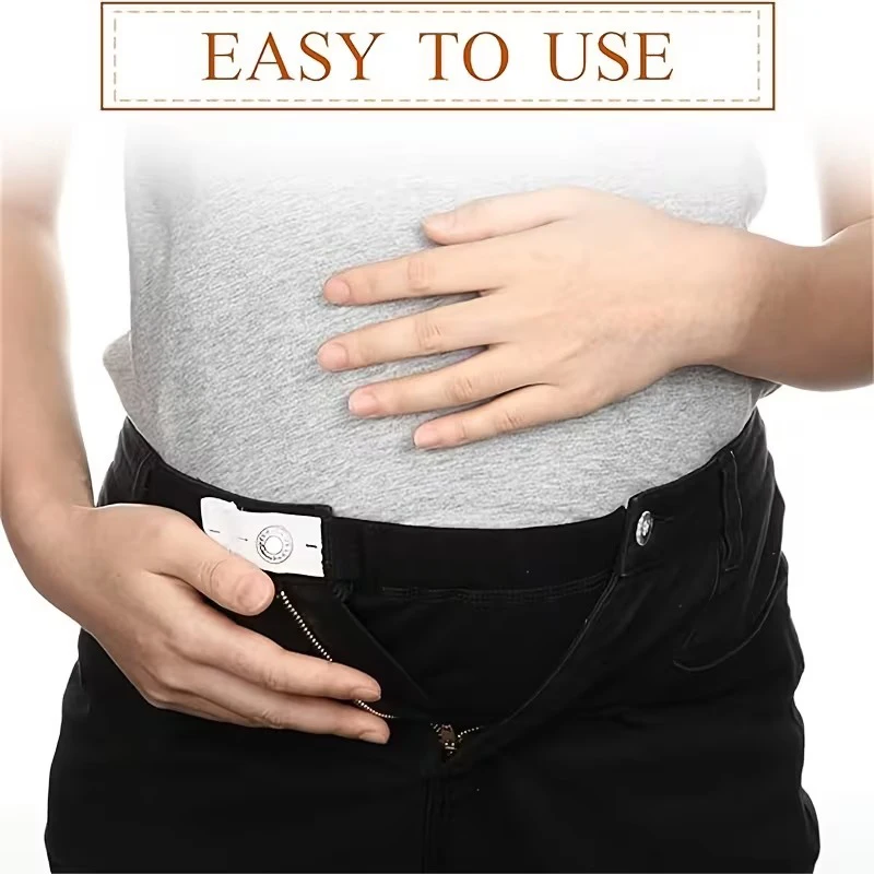 1 حزمة قابل للتعديل السراويل الأمومة موسع الحمل حزام مطاطا بنطلون زر تمديدات للسراويل الخصر بنطلون جينز