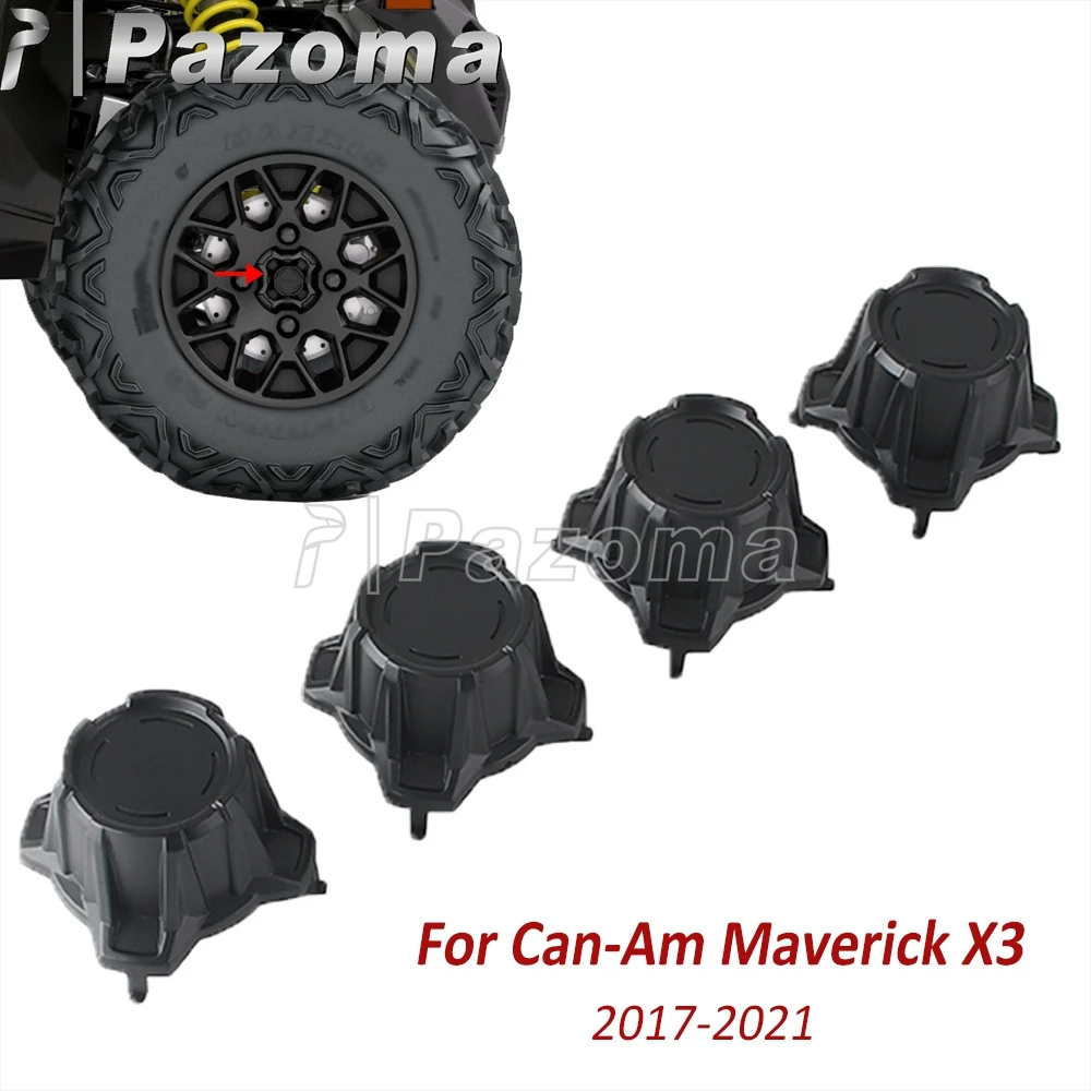 UTV Black Wheel Cap Cover Tire Wheels Hub Caps Center Cap Cover For Can-Am Maverick X3 900 HO Max R 4x4 DS RS XDS XRS Turbo DPS