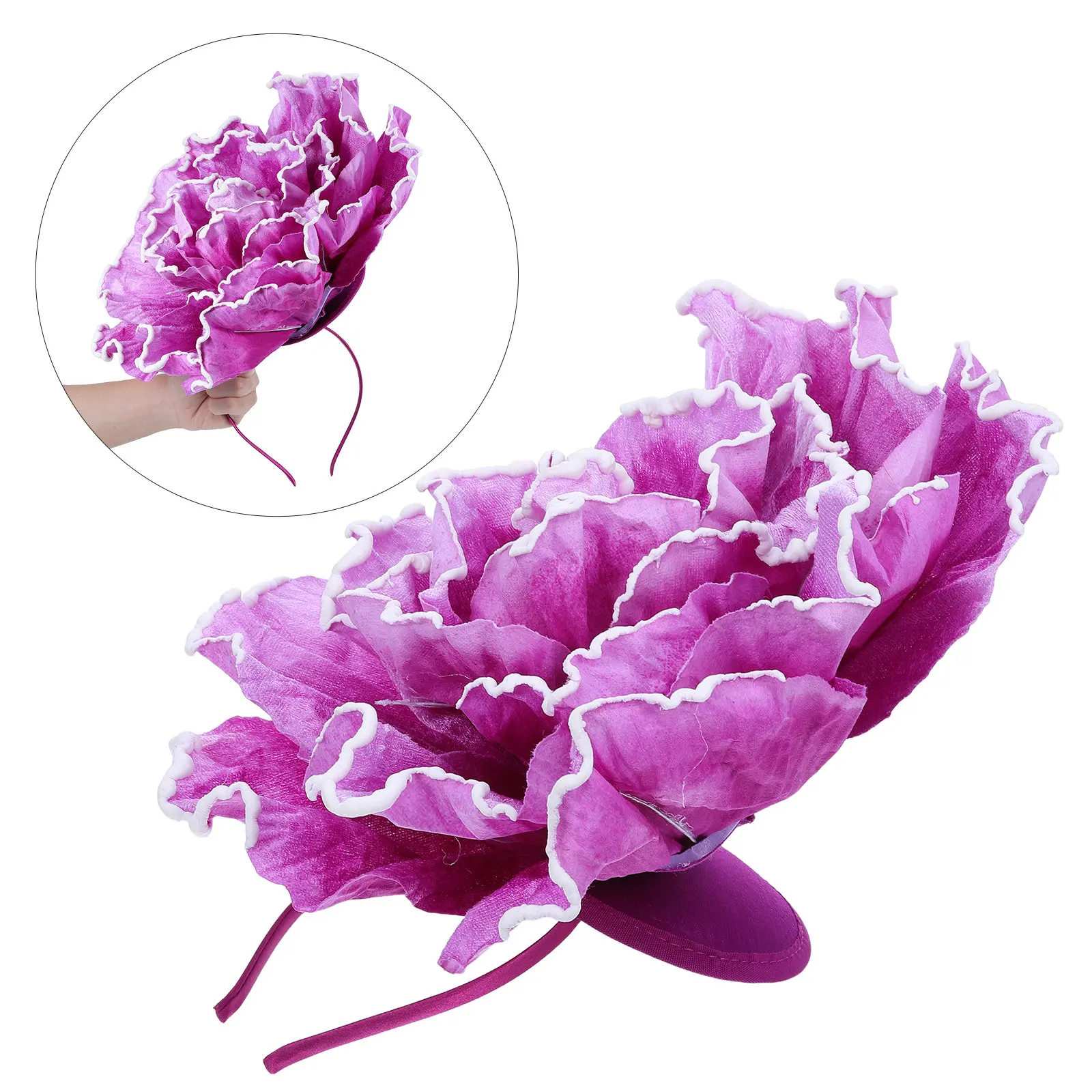 

Large Flower Headband Bridal Floral Headpiece Elegant 3D Flower Statement Wedding Hair Fascinator Tea Party Garden Event