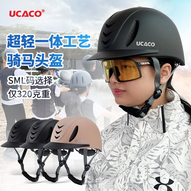 UCACORiding Sports Breathable Horse Hat Adult and Children Equestrian Protection Helmet Horseriding Supplies Cross-Border in Sto