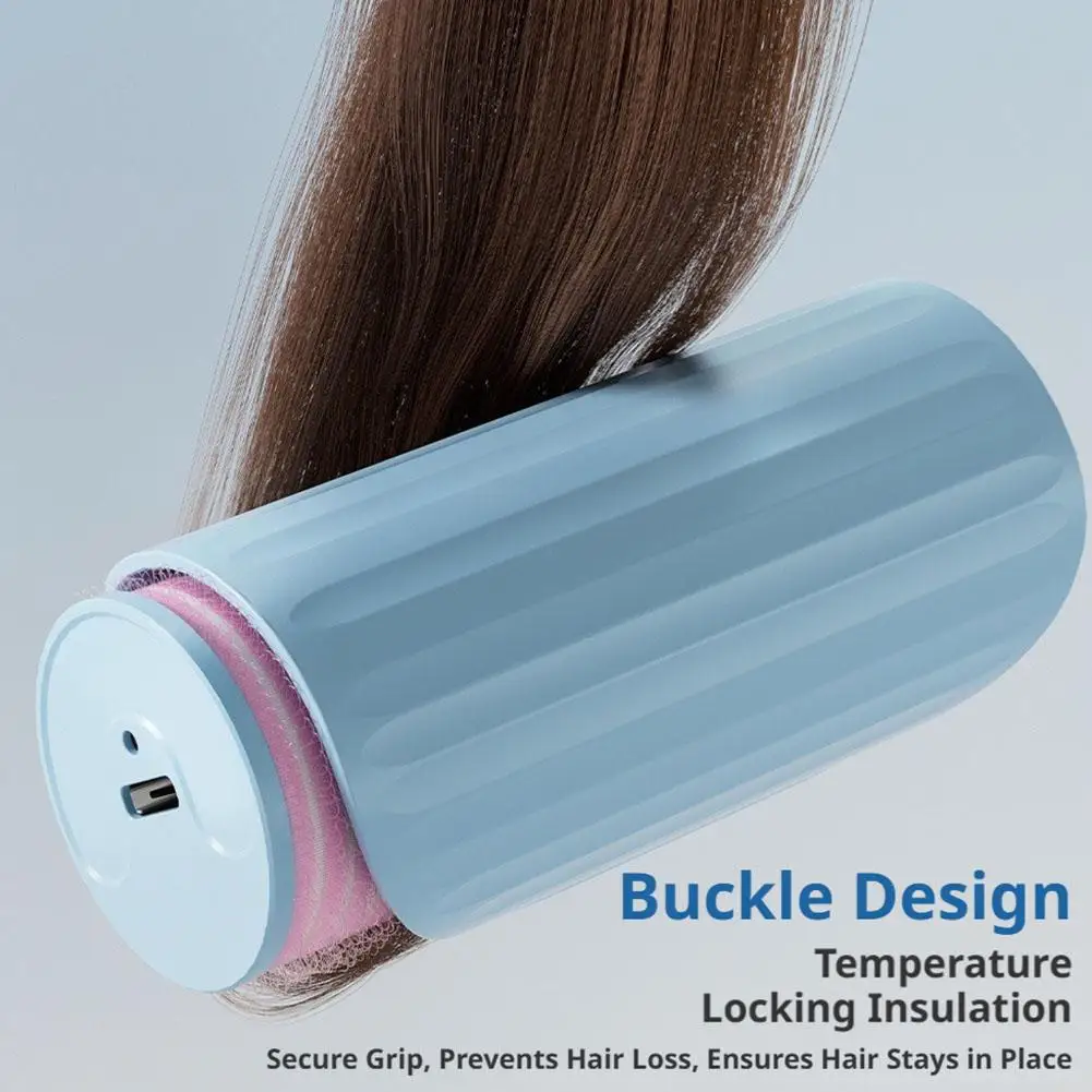 USB Heated Hair Roller Self Grip Bangs Curler Korean Style Hair Root Volumizing Roller Portable Electric Fringe Styling Tool