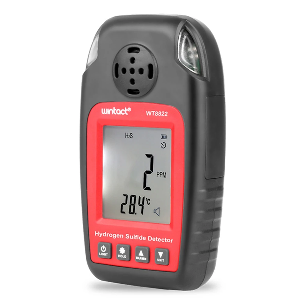 0~100PPM Digital H2S Gas Detector High Sensitivity Sensor Hydrogen Sulfide Monitor High Low Temperature Alarm Gas Leak Analyzers