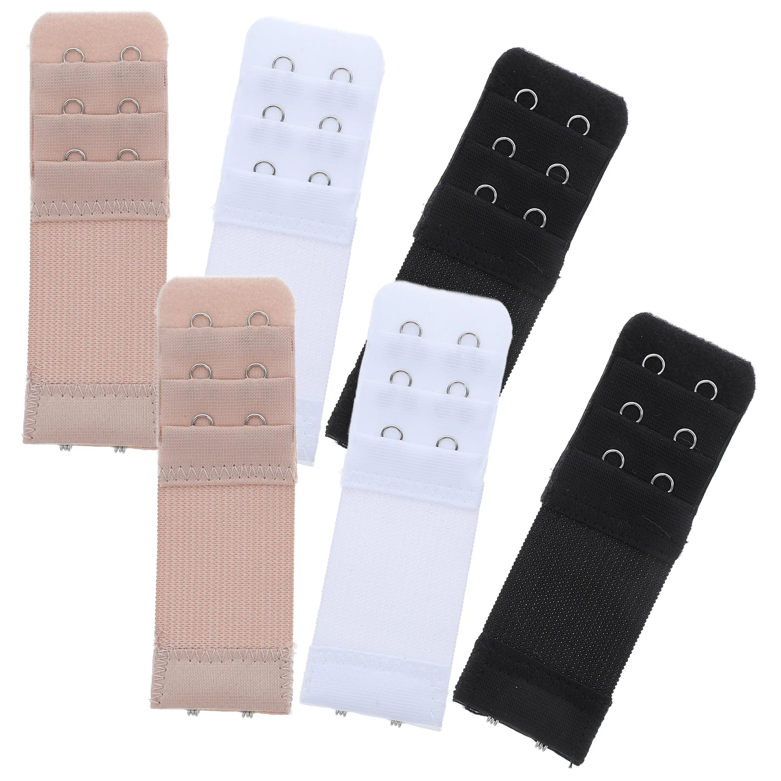 6Pcs Bra Extenders Elastic Extension Buckle Comfortable Strap 3 Rows Hooks Adjust Bras Pregnancy Weight Gain Bra Extender