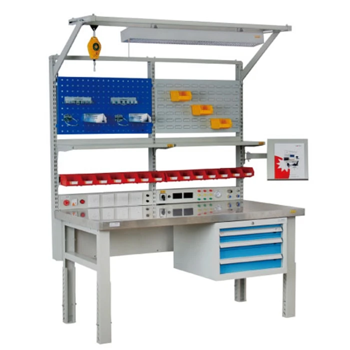 

Load 1000 Kg Steel Heavy Duty ESD Workbench With Drawers Working Bench Worktable