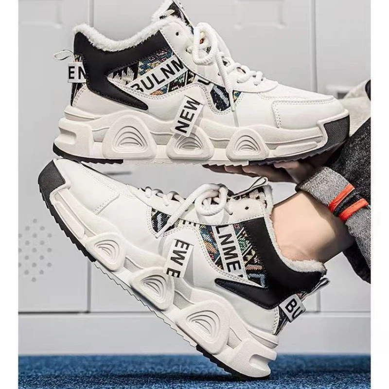 

Новинка 2023 года, осенняя плюшевая мужская обувь, универсальные мужские повседневные кроссовки для бега, удобная зимняя теплая повседневная обувь, Zapatos Casuales