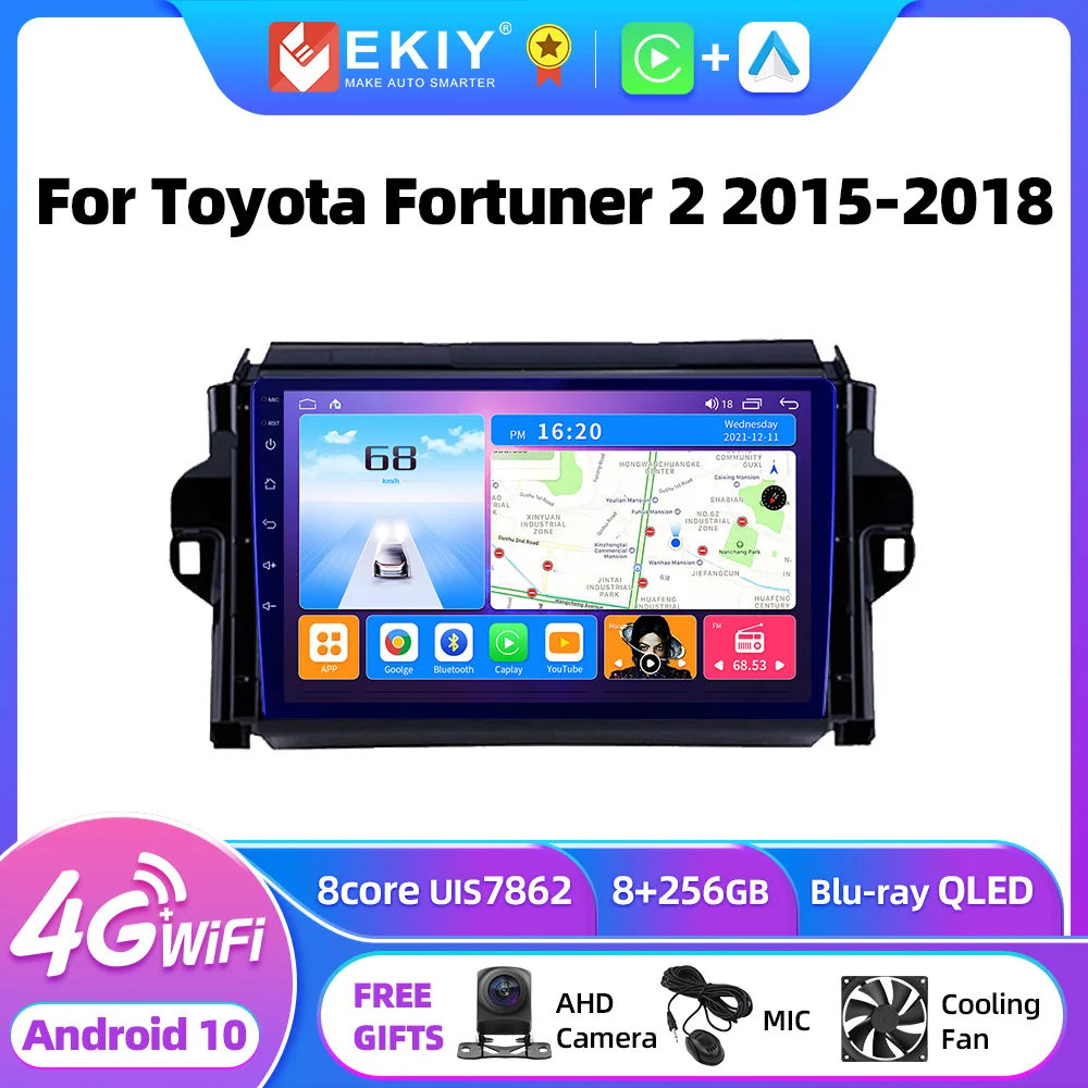 

EKIY T7 Android For Toyota Fortuner 2 2015-2018 Car Radio Multimedia Video Player Stereo Navi GPS No 2din DVD Carplay Auto BT HU