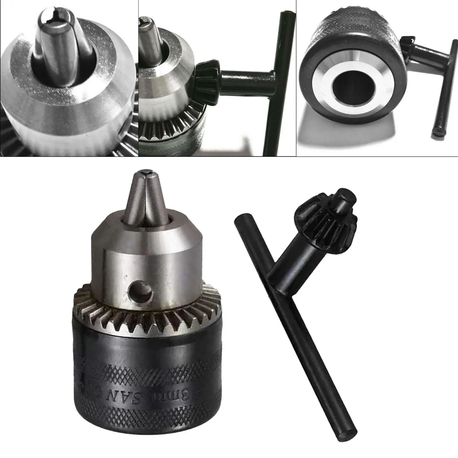 1.5-13mm Drill Chuck for Electric Drill Clamping Conversion Tool Drill Press Chuck Key 1.5-13mm B16 Light Taper Hole Chuck
