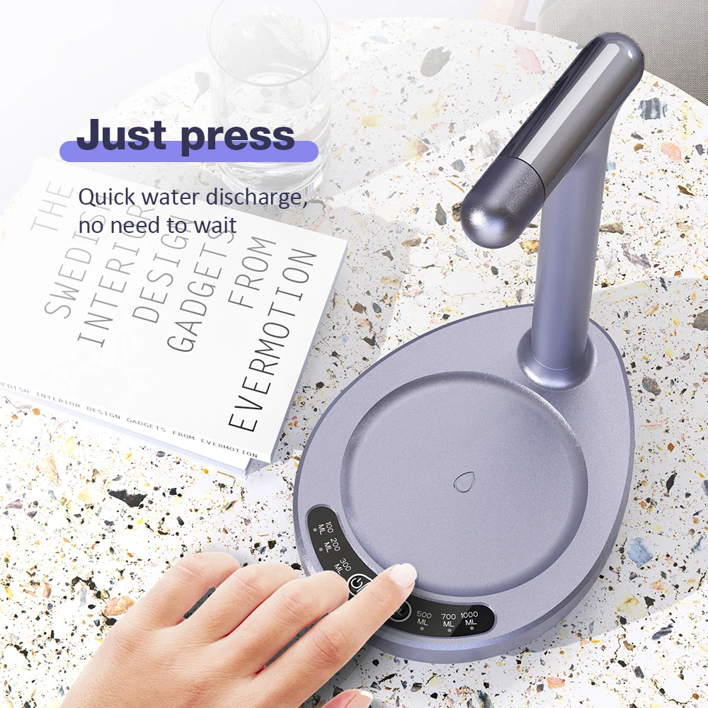 Automatische Waterpomp Met Lade Usb Opladen Water Dispenser Draagbare Waterfles Pomp Voor Gallon Faciliteert Keuken Accessoires