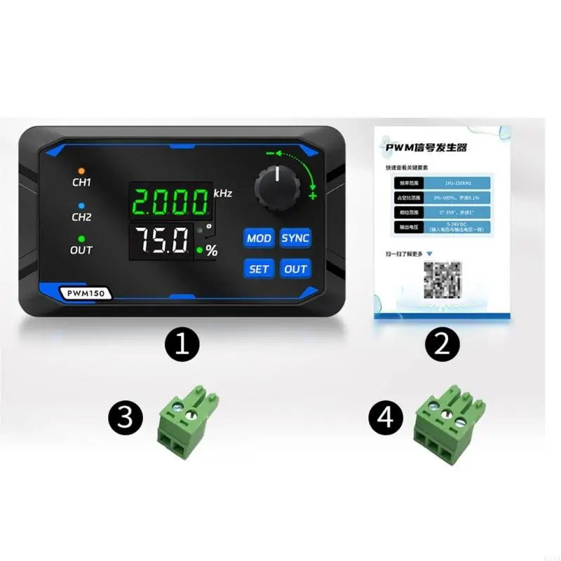 LXAA Double Channel قابلة للبرمجة PWM مكون الديناميكي المتغير المتغير 60S المعدات التعليمية الأمنية الزائدة #2