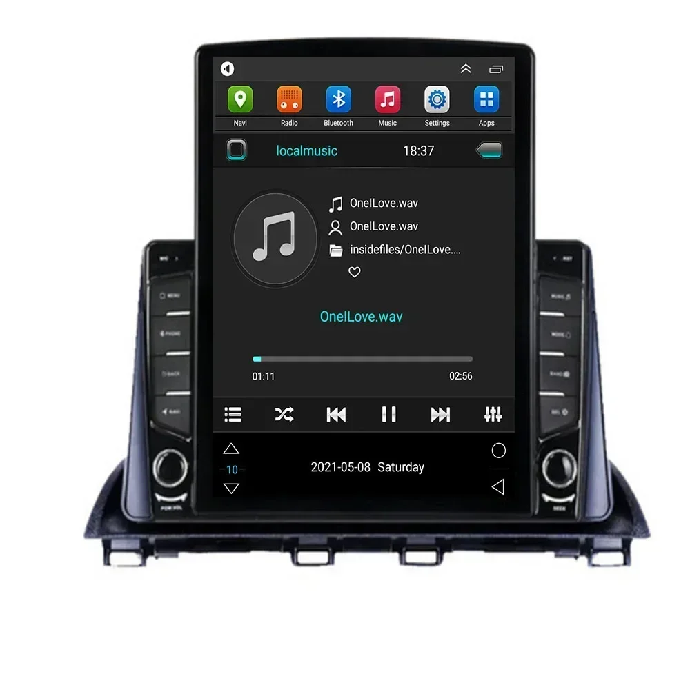 For Tesla Style 2 Din Android 13 Car Radio For Mazda 3 Axela 2013-2038 Multimedia Video Player GPS Stereo Carplay DSP Camera