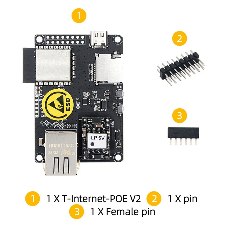 A82Z-T-Internet-POE V2 Expansion Board LAN8720 Chip and Downloader Expansion Board Programmable Ethernet IOT Module