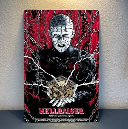 Hellraiser Horror Movie Metal Poster Tin Sign 20x30cm Plaque sign
