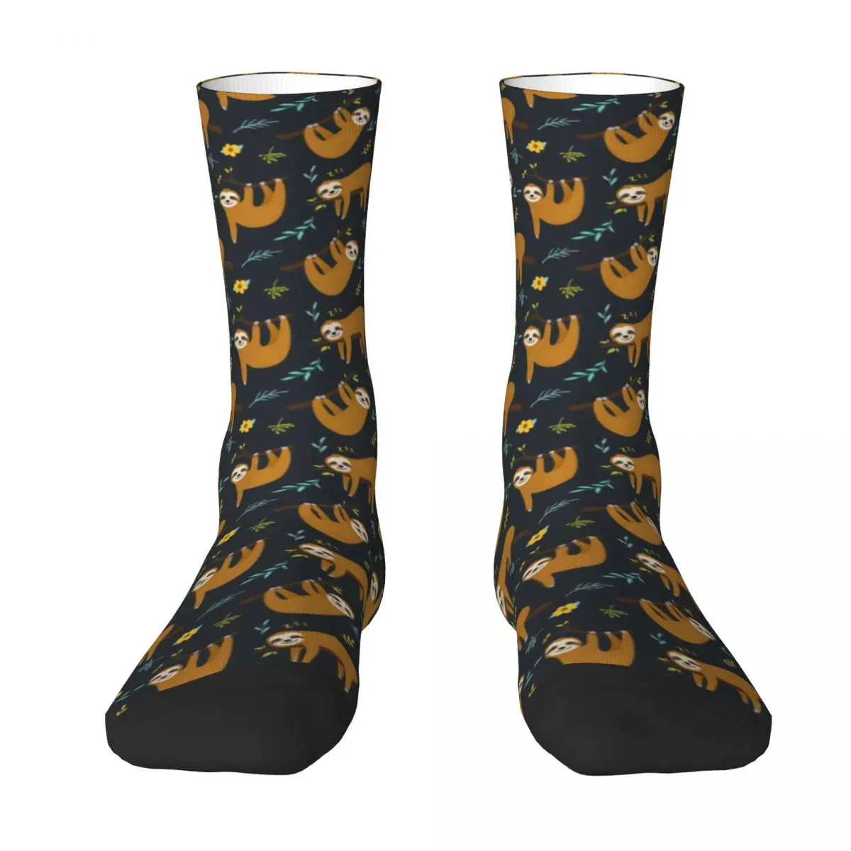 Animal Print Socks Adorable Sloths Gothic Stockings Ladies Medium Soft Running Sports Socks Spring Custom Non Slip Socks