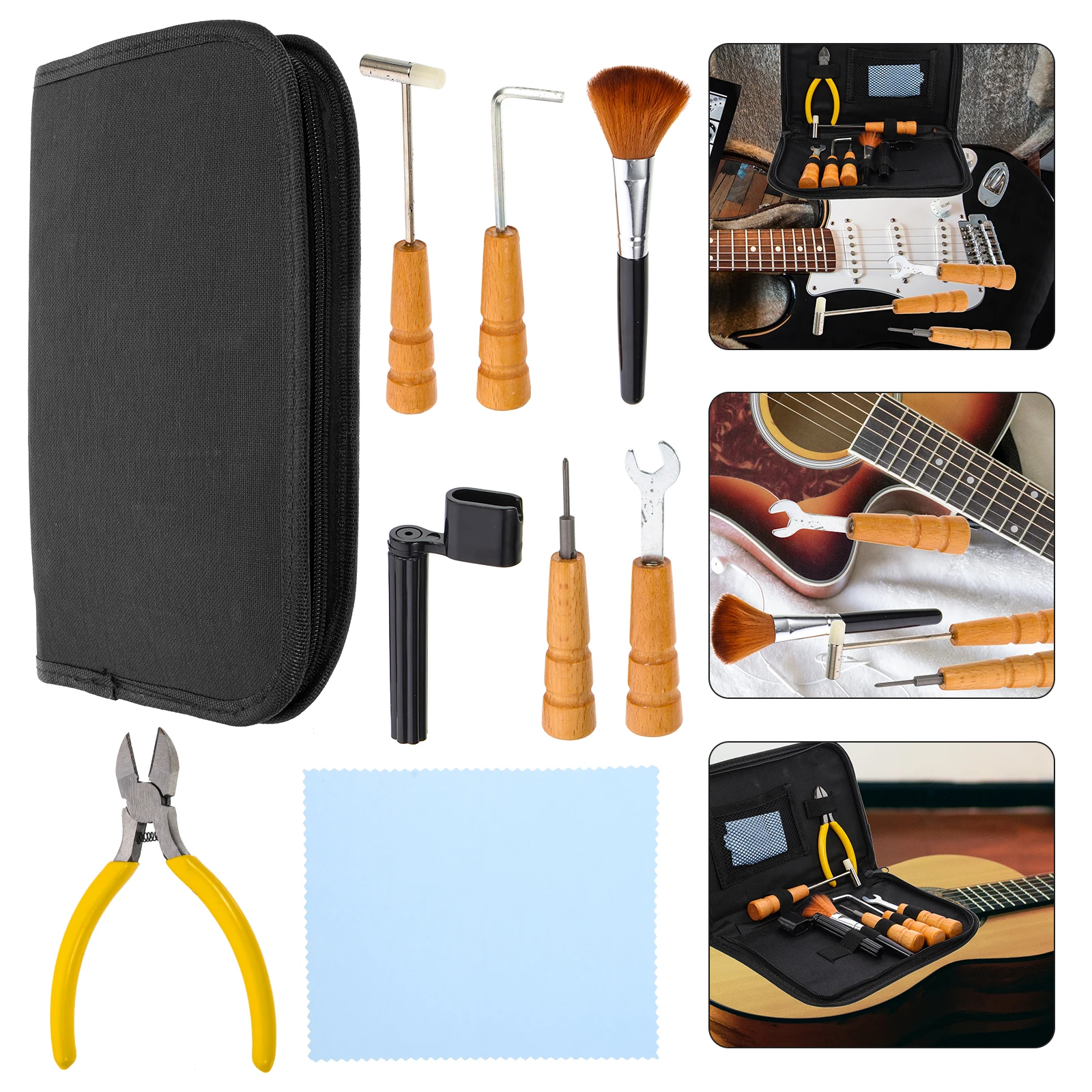 

Guitar Repair Tool Kit Tools Care Maintenance for Fret File Rubber Luthier