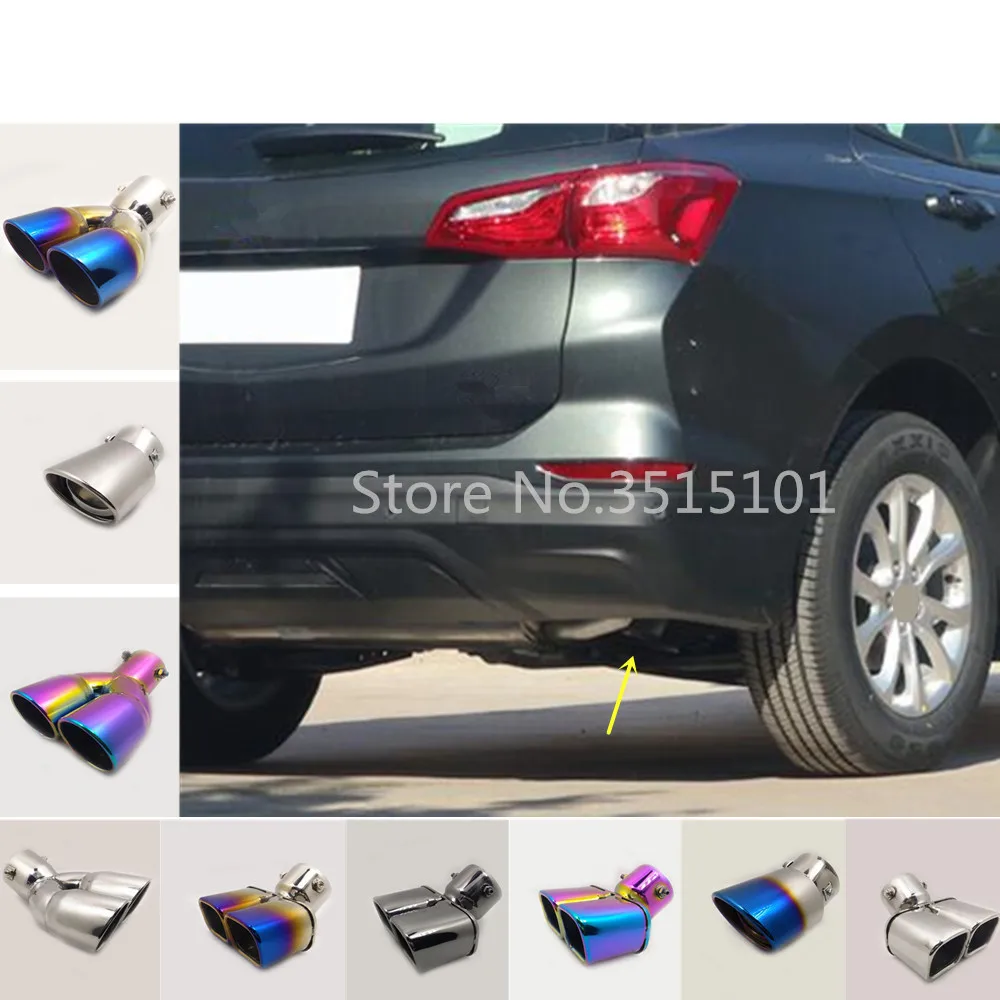 Car Cover Muffler End Stainless Steel Tail Pipe Dedicate Outlet Exhaust For Chevrolet Equinox Third GE 2017 2018 2019 2020 2021