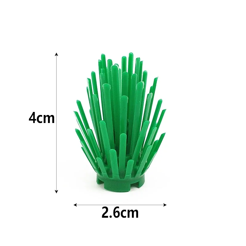 Building Block The Sand Plant  Bush 2x2x4 Weed 6064 Garden Scene Accessories Thick Growth of Grass Compatible with Lego Part