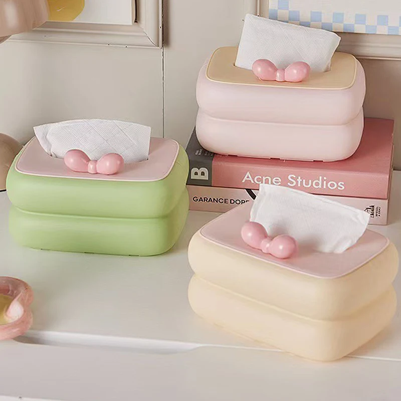 

Color Tissue Box Organiser With Lid Portable Wall Mounted Napkin Holder For Girl Living Room Desk Home Accessories