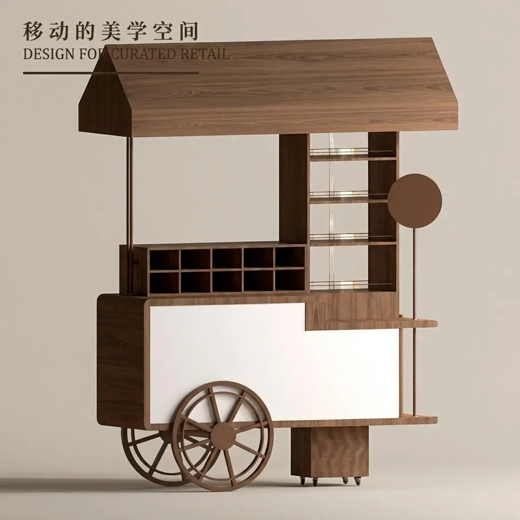 Customized dessert truck ice cream snack stall mobile truck Internet celebrity food street scenic commercial street display stan