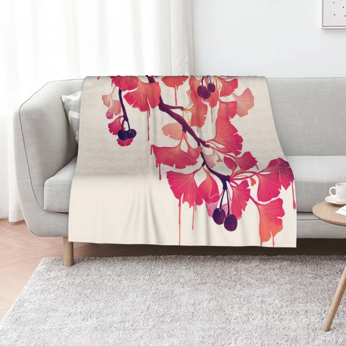O Ginkgo Throw Blanket Sofa Cute For Sofa Thin Luxury Brand christmas gifts Bed Blankets