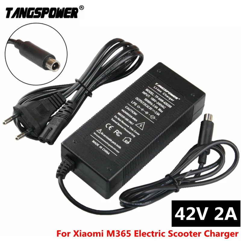 

42V 2A Battery Charger For 42V M365 Pro Es1 Es2 Es4 Accessories Battery Charger DC 8MM Connector High quality Silent Charging