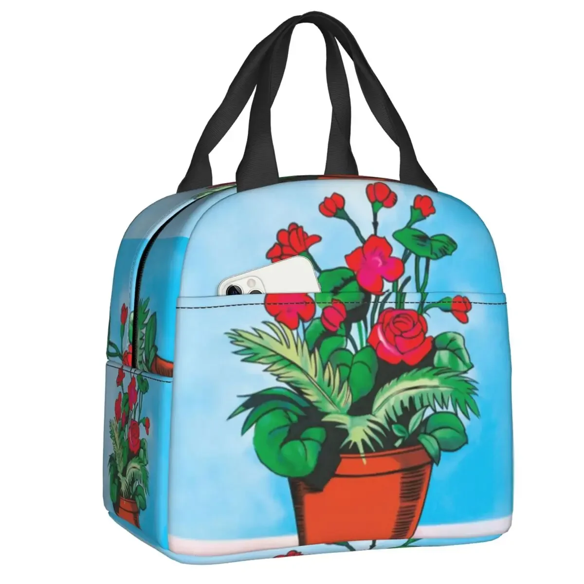 Custom La Maceta Flower Pot Loteria Card Mexican Bingo Lottery Insulated Lunch Bag for Women Leakproof Thermal Cooler Bento Box