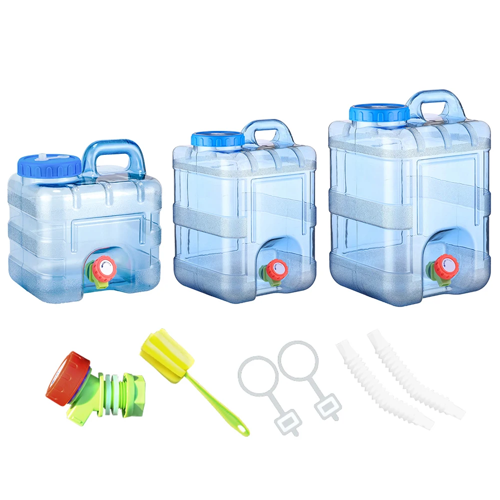 

7.5/10/15L Camping Water Container Portable Pure Water Tanks Food Grade Large-Capacity with Faucet Outdoor Supplies