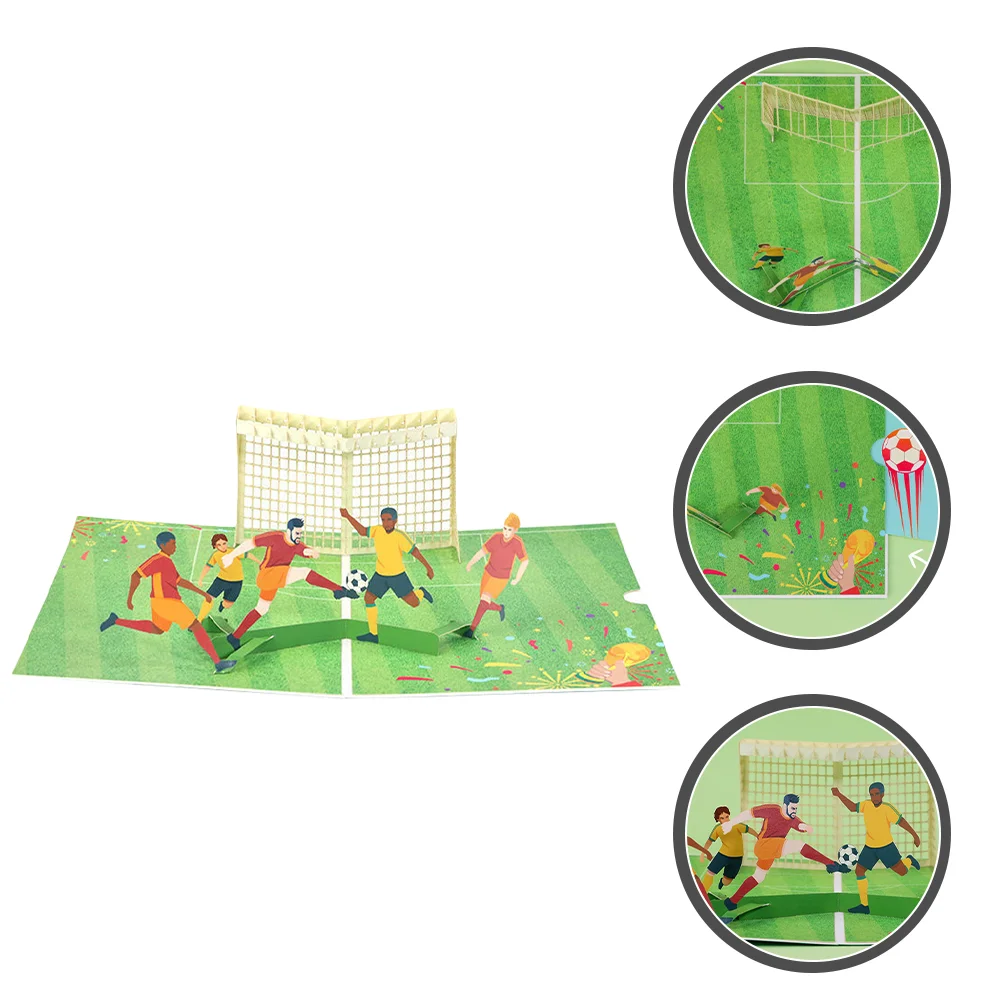 Greeting Birthday Football Pop up Soccer Cards Decoration Supply Festival Delicate