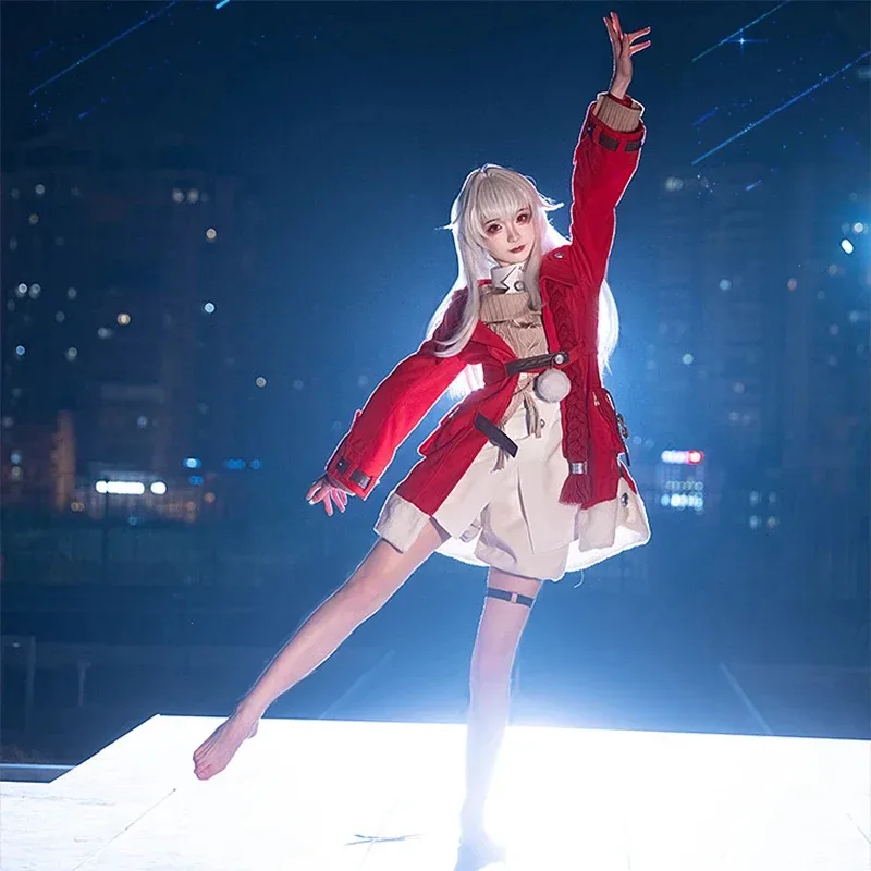 NewClara Cosplay Kostüm Spiel Honkai: Star Rail Cos Frauen Anzug Kleid Perücke Cosplay Honkai Clara Schuhe Party Cosplay Kelala EJ98452