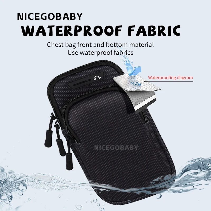 Mobile phone bag Running mobile phone wrist Universal arm Men's and women's Apple Outdoor arm cover Fitness equipment Waterproof image 3