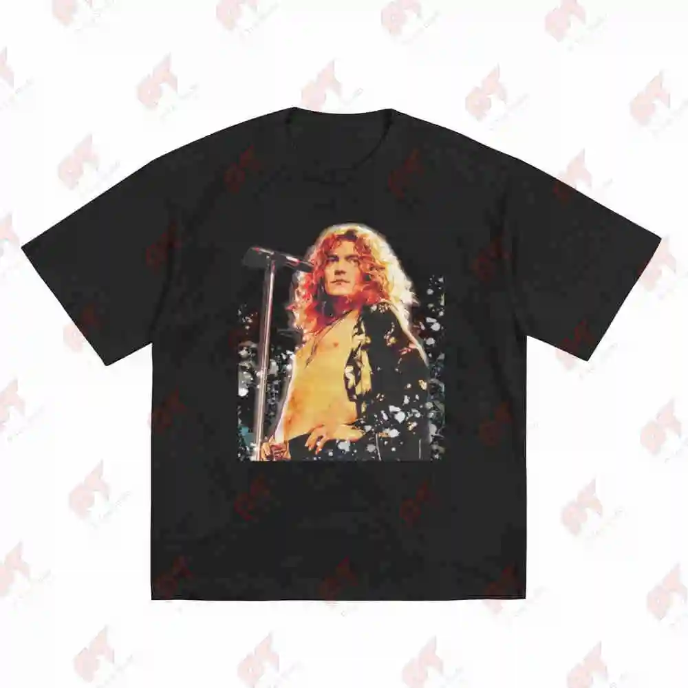 Robert Plant Concert Tour Short Sleeve Tee 100% Cotton T-Shirt