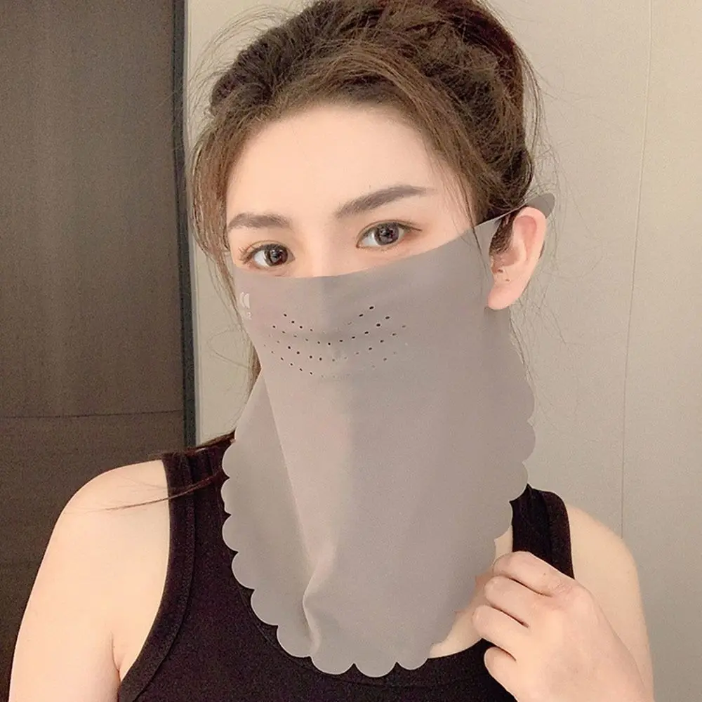 

New UPF50+ Sun Protection Mask Breathable Neck Protection Anti-UV Neck Scarf Dustproof Sunshade Face Mask Outdoor