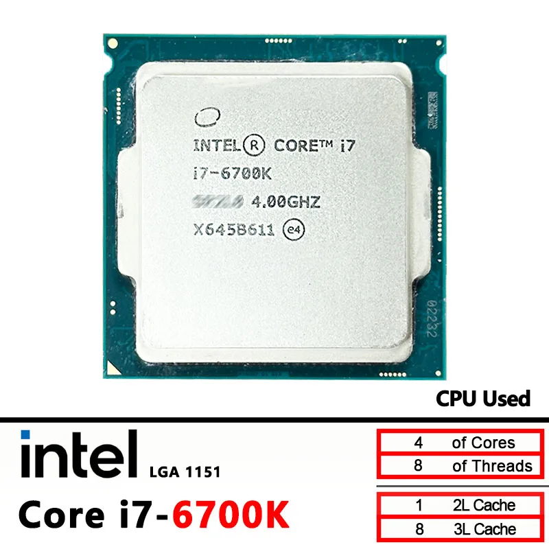 

Intel Core i7-6700K i7 6700K Б/у 4,0 ГГц Б/у Четырехъядерный восьмипоточный процессор 91 Вт LGA 1151